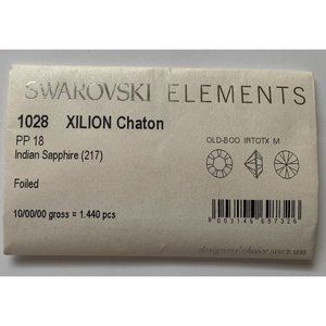 1440 Swarovski 1028 18pp Indian Sapphire Xilion Chaton Rhinestones Sealed